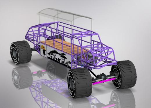 越野观光车结构3D图纸 STP格式缩略图